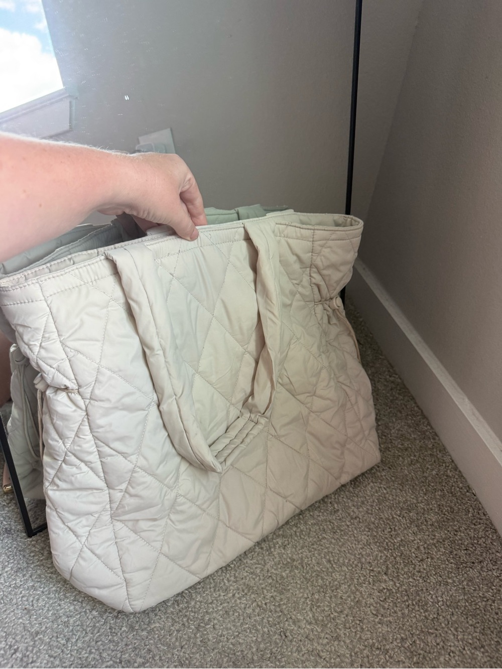 VERA BRADLEY women's original tote bag in pumice stone in featherweight